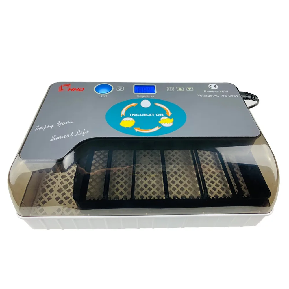 

Automatic 12 Eggs Mini Incubator Digital High Hatchability Low Power Home Use Chicken Duck Bird Pigeon Hatcher Turning Function