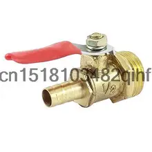 1/" PT Наружная Резьба на 8 мм Шланга Пластиковые Ручкой Рычага Латунный Шаровой Клапан