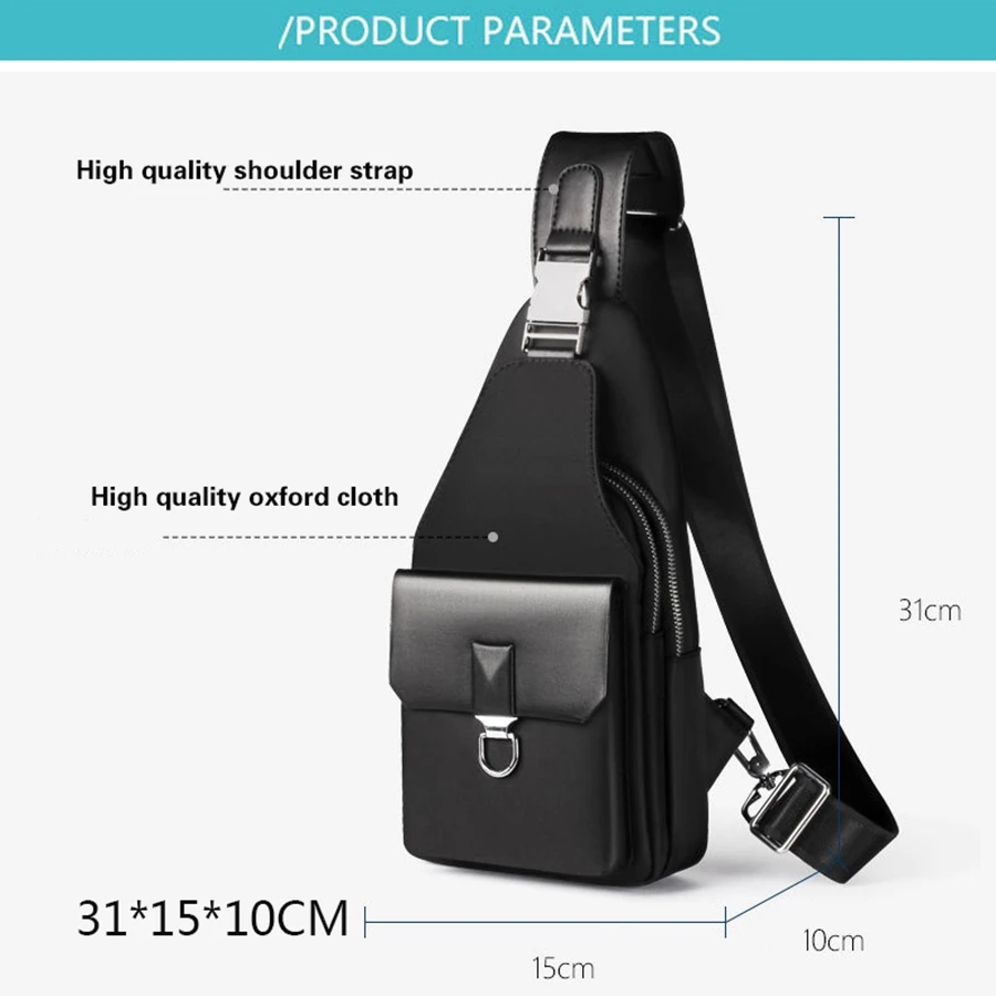جديد الأزياء حقيبة الكتف للرجال الترفيه للماء أكسفورد رجل Crossbody حقيبة كوريا نمط حقيبة ساعي ل مراهق حقيبة صدر للرجال