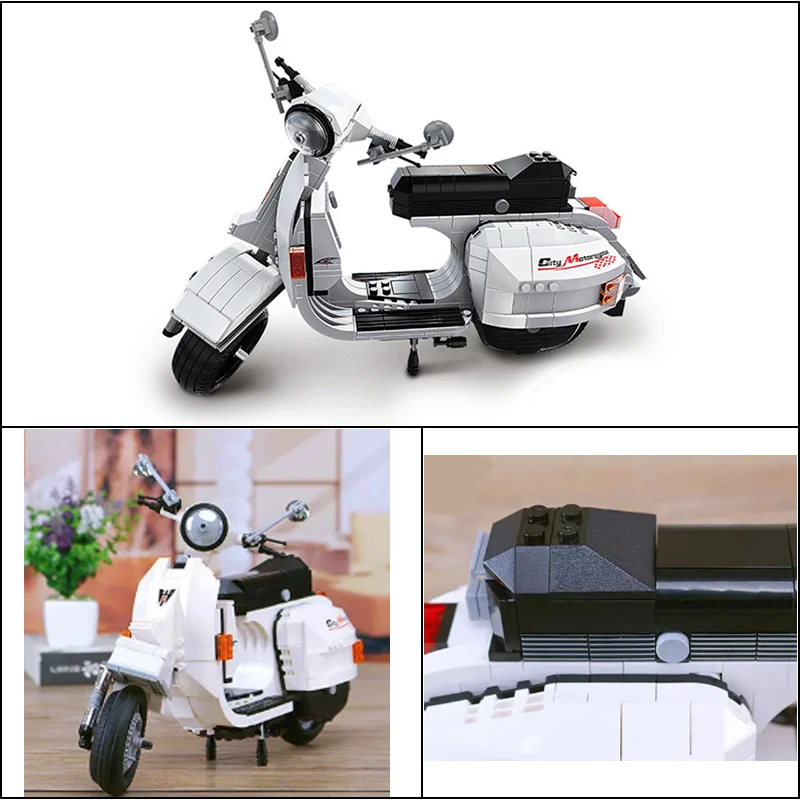 XingBao 03002 Vespa P200 Moto креативный Творец строительные блоки кирпичи игрушки
