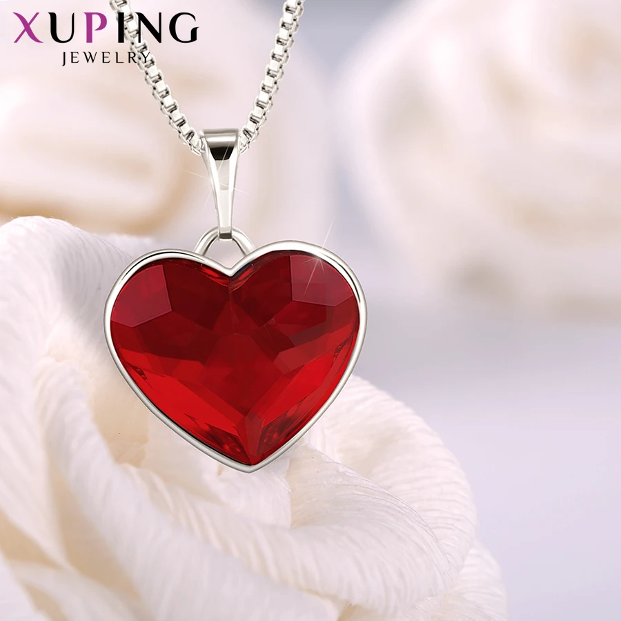 Xuping Love Heart с ожерельем/серьги комплект ювелирных изделий с кристаллами от Swarovski женские вечерние подарок на день Святого Валентина S169-60104