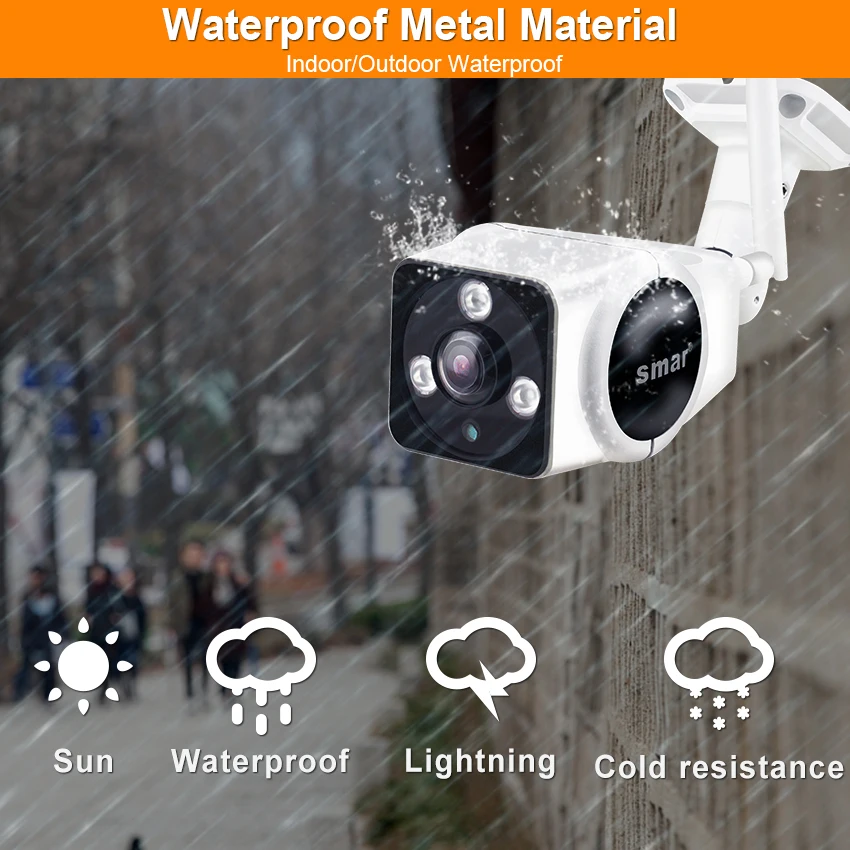 Smar Home Surveillance Outdoor Wi-Fi Camera 1.3M IP Camera 360 Panoramic Wireless SD Card Storage Security Cam Night Vision