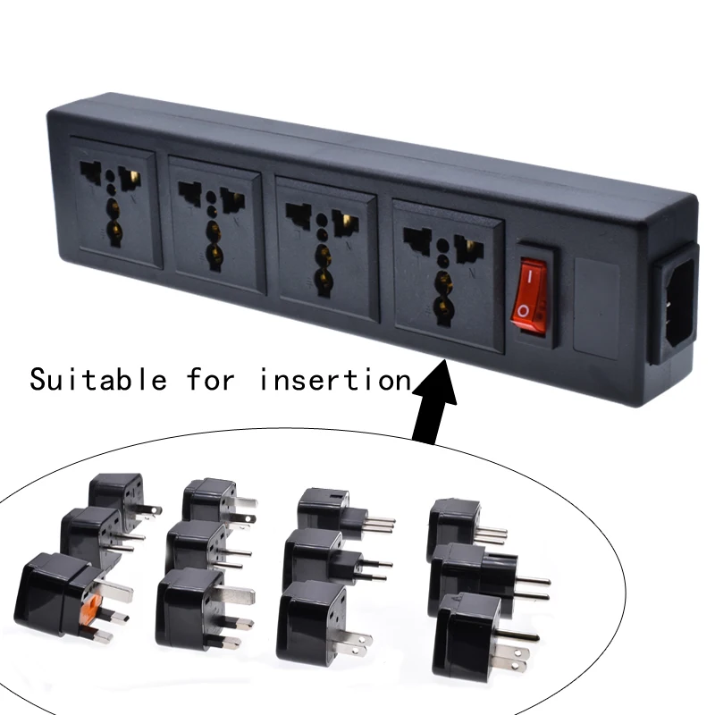

pdu strip 4 Ways power strip Outlet Universal socket extension