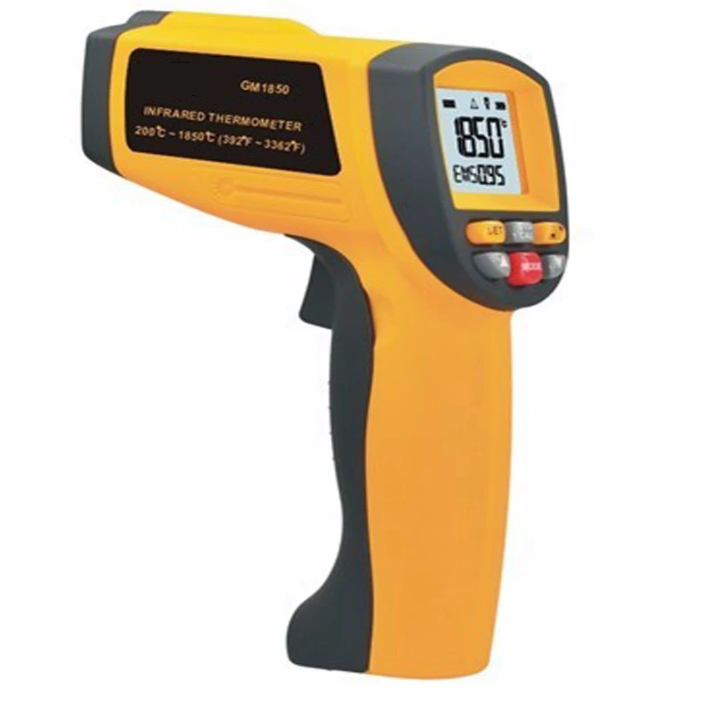 Infrared thermometer Non-contact IR Digital Thermometer Measurement range: 200 ~ 1850Degrees, industrial thermometer