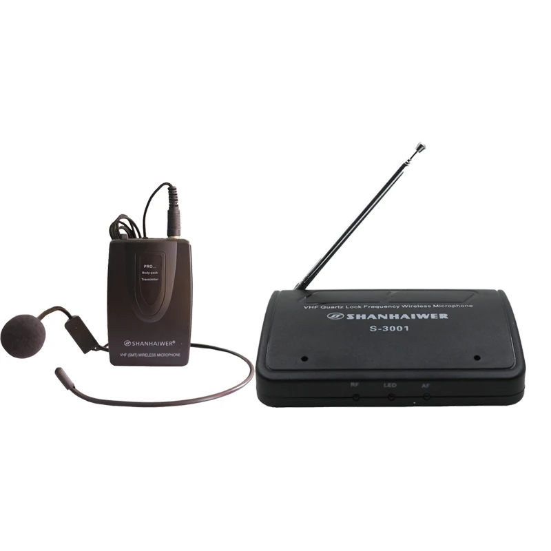 Professional Wireless Microphone Transmitter Receiver With Headset For