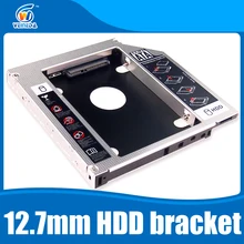 Universal 2nd 12 7mm Aluminum HDD Caddy SATA 3 0 for 2 5 SSD Case HDD