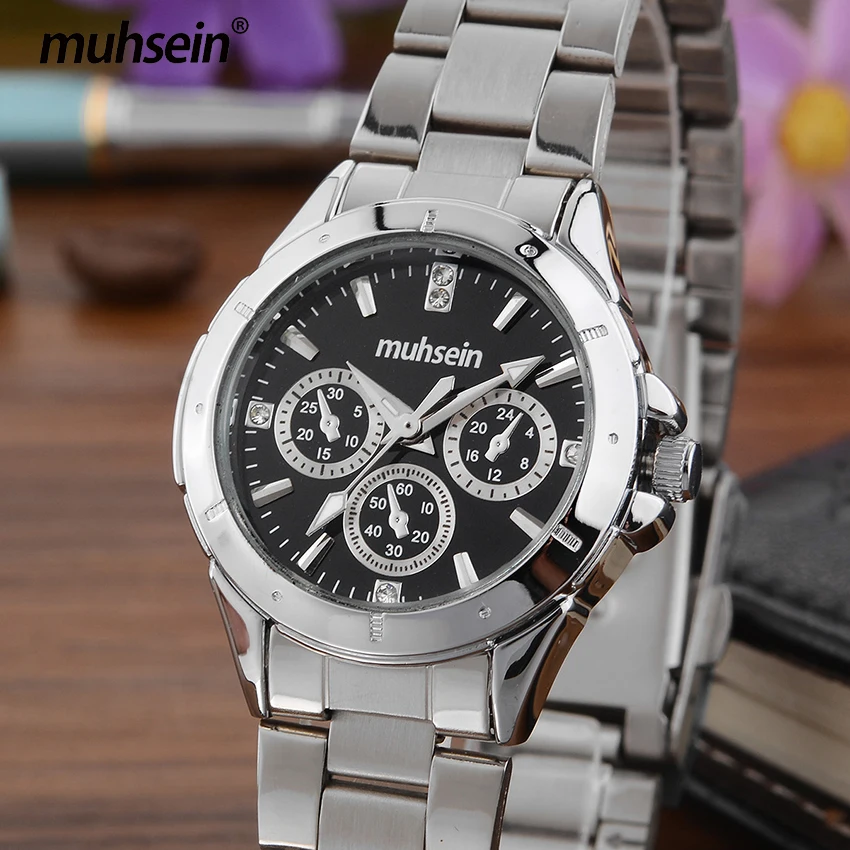 

muhsein new fashion casual business waterproof stainless steel business watch quartz watch sport watch ladies fashion watch