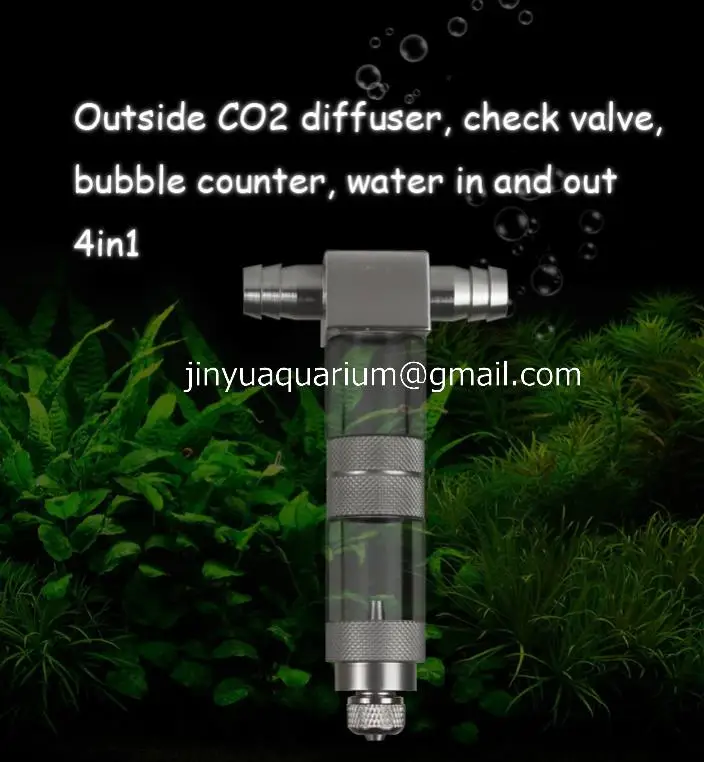 

External CO2 diffuser atomizer Check Valve Bubble Counter 4 in 1 replace ceramic aquarium water plant fish tank