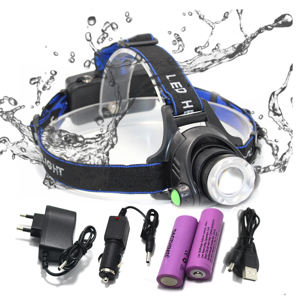 

10000Lums Headlight USB Rechargeable Induction LED Headlamp L2/T6 LED Head Light Lamp Lantern 18650 Battery Fishing