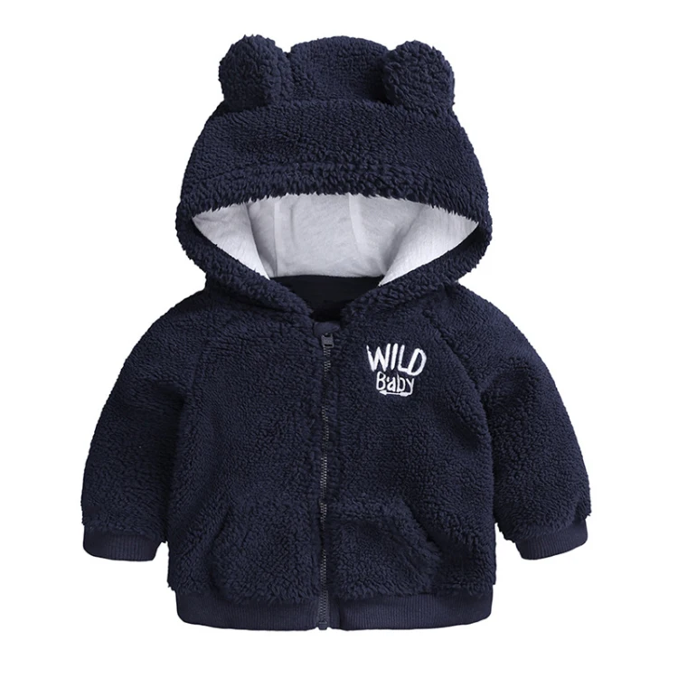Black baby hooded cartoon cotton outfits long sleeve (1)