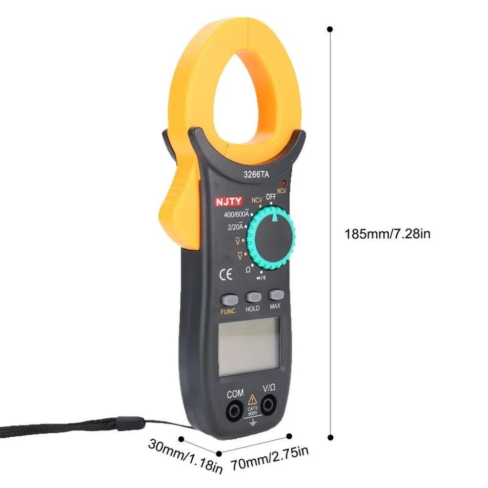 Цифровой клещи NJTY DC/AC Вольт Ампер Ом диод мини мультиметр Амперметр мультитестер тестер сопротивления тока напряжения NCV
