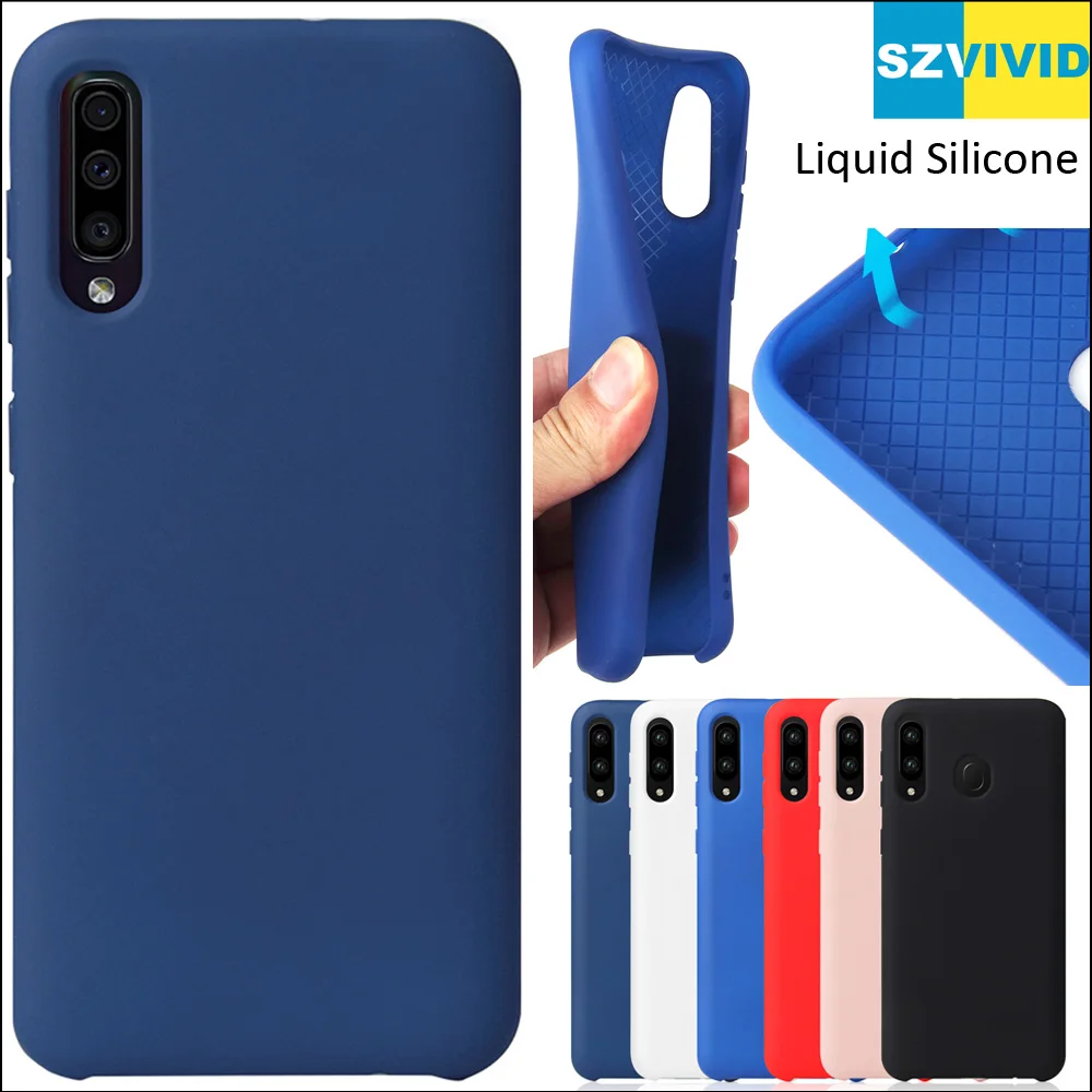 

Liquid Silicone Case For Samsung Galaxy A70 A60 A50 A30 A40 A20 A10 M30 M20 M10 Soft Gel Rubber High quality