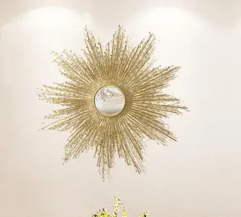 

Free shipping Dia 60 80 100 cm European style wall decorative mirrors TV background bathroom Decorative mirrors