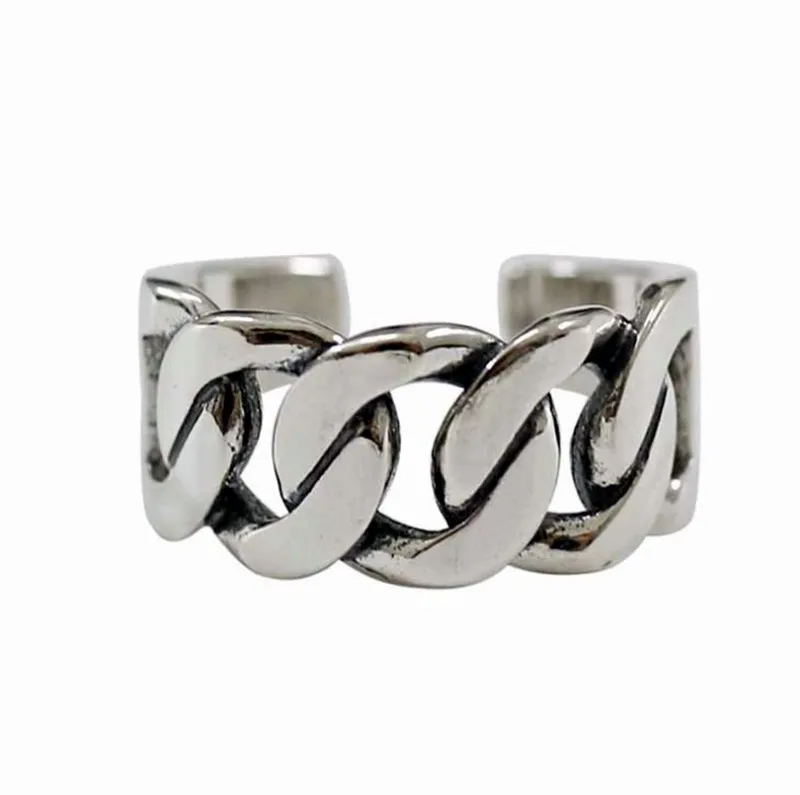 Женское Винтажное кольцо с цепочкой Bijoux регулируемое из стерлингового серебра 925