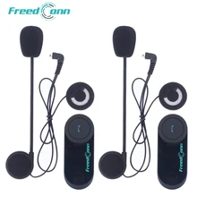 FreedConn 2 шт. T-COM VB Moto беспроводная гарнитура для шлема 800 м Bluetooth Переговорная мотоциклетная домофон с fm-радио