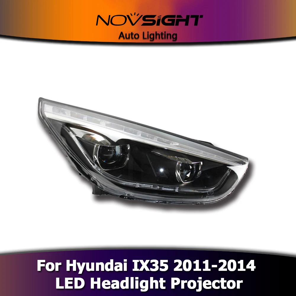 NOVSIGHT 2 шт. светодиодный светильник s проектор в сборе фары DRL противотуманный