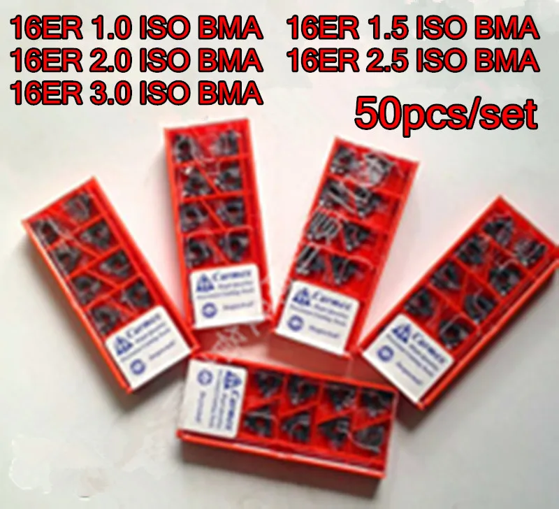 16ER 1.0 1.5 2.0 2.5 3.0 ISO BMA 50pcs/set Carmex Carbide insert Processing stainless steel and Free shipping | Инструменты