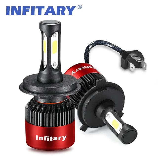 Infitary Car Headllight H7 LED H4 LED Bulb H1 H8 H11 HB3 9005 HB4 9004 9007 72W 8000LM 6500K Fog Light 12V Auto Headlamp Lamps
