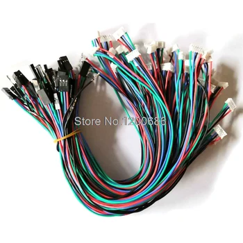 

custom FLEXIBLE SILICONE WIRE 300mm JST PH 2mm pitch 6 pin 4x 26AWG SILICONE WIRE connected to 4 dupont 2.54 wire harness