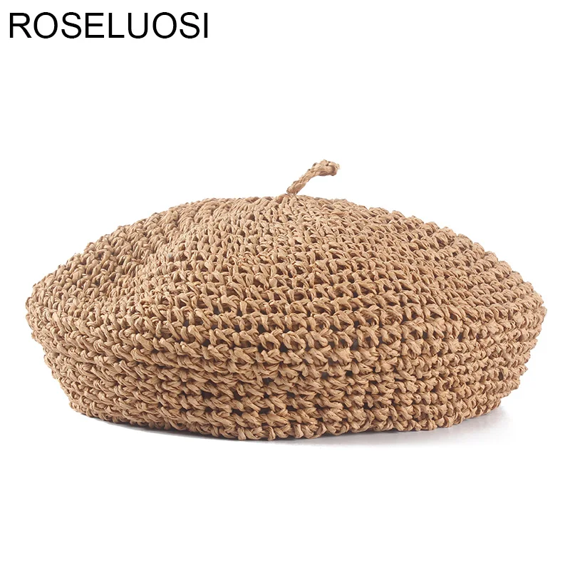 ROSELUOSI 2019 сезон: весна-лето беретки для женщин для одноцветное цвет повседневное шапки-береты Chapeau Femme Boinas Para Mujer