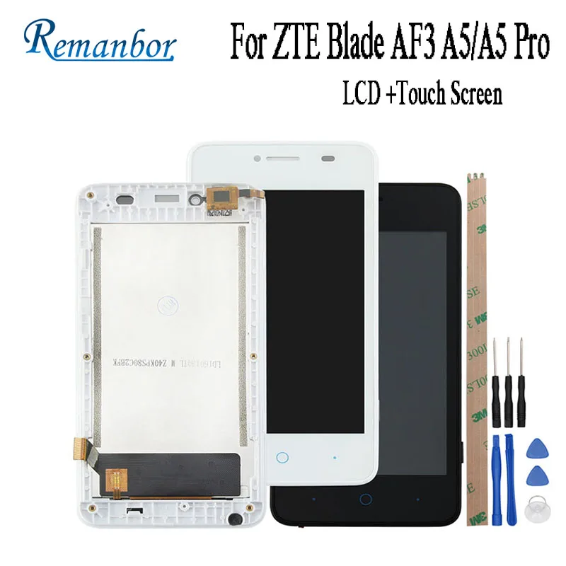 

Remanbor For ZTE Blade AF3 A5/A5 pro LCD Display and Touch Screen Assembly + Frame Phone Accessories With Tools And Adhesive