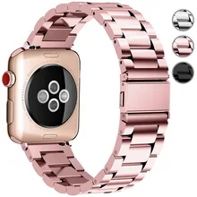 Ремешок для часов Apple Watch 38 мм, 42 мм ремешок из нержавеющей стали для часов Apple Watch, iWatch Series 3 Series 2 Series 1 ремешок для наручных часов