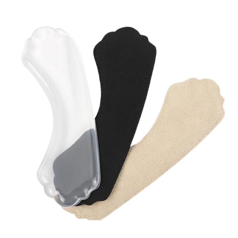 

EYKOSI 2Pcs Silicone Heel Grip Back Liner Shoe Insole Pad Cushion Foot Care Protector