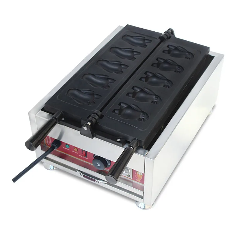 

110V 220V Commercial Bear Shaped Waffle Maker Cartoon Shaped Cake Baker Iron Non-stick Waffle Making Machine