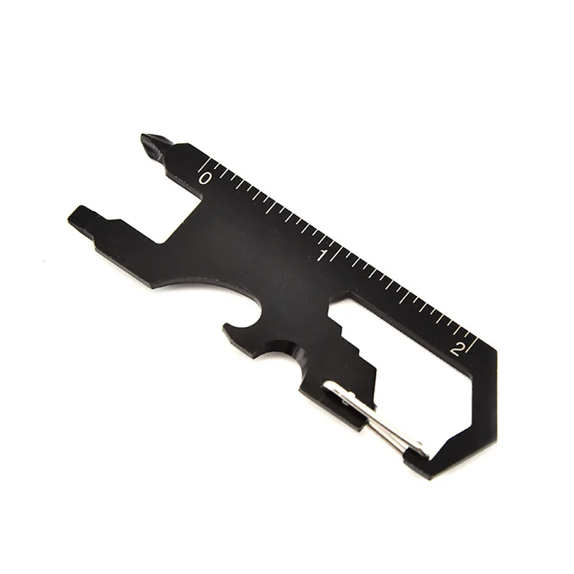 

Multi-function Tool Card with Stapler Keychain Screwdriver Scale with Multi-user Small Gadgets Survival Tool Camping Equipment