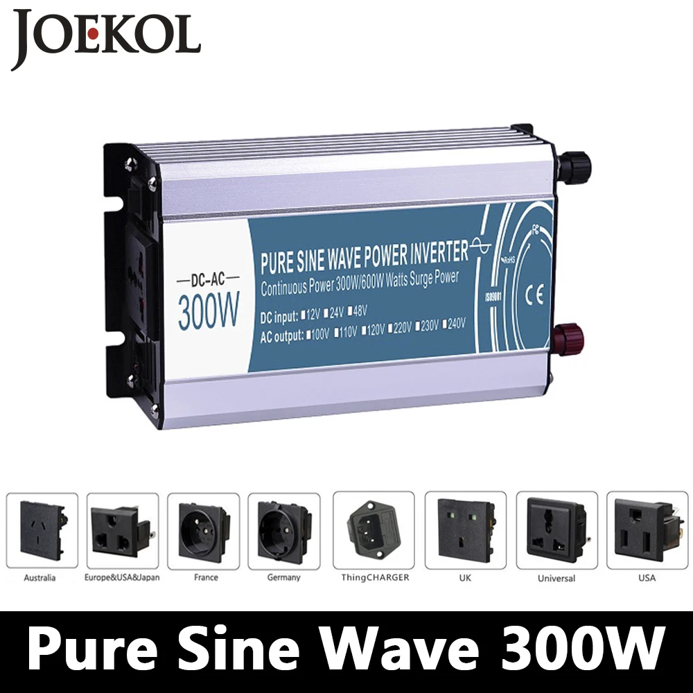 US $34.00 300w600w Pure Sine Wave Inverter Dc 12v24v48v To Ac 110v220voff Grid Inversorpower Inverter Work With Solar Battery Panel