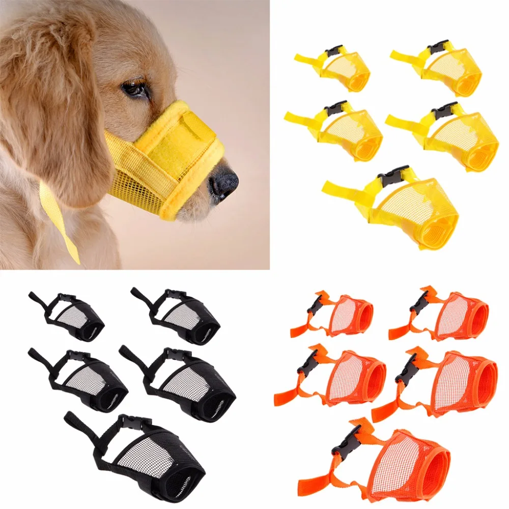 font b Pet b font Dog Adjustable Mask No Barking Mesh Mouth Muzzle Anti Bite