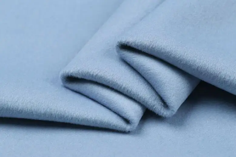 Venta al por mayor azul grueso de un solo lado de lana de Cachemira tweed de lana de algodón de felpa de tela de recortes parches de retazos C396 - 1