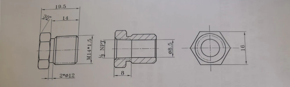 SPEEDWOW 1/8 NPT переходное соединение X Matric Thread-Bras 1 шт. адаптер датчика сливного отверстия Датчик температуры масла латунный фитинг адаптер