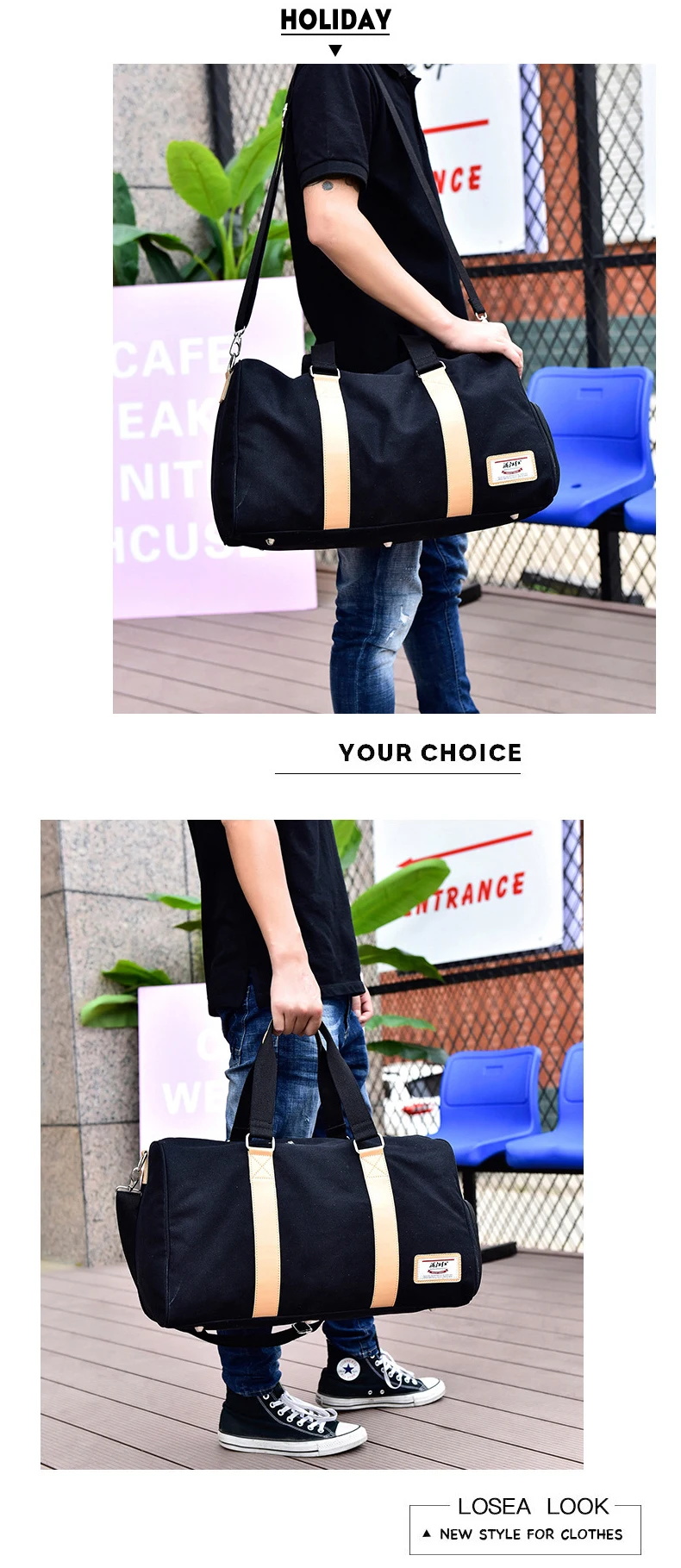 Scione Повседневная парусиновая спортивная сумка для занятий йогой, женская спортивная сумка для фитнеса, водонепроницаемая сумка для путешествий, сумка через плечо, уличная сумка