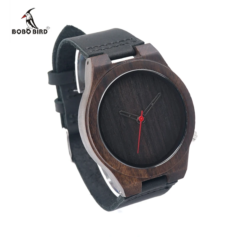 2017 BOBO BIRD Men Wooden Watches Real Leather Strap Black Wood Watch Japan Move' Quartz Wristwatch relogio masculino C-B10 2017 BOBO BIRD Men Wooden Watches Real Leather Strap Black Wood Watch Japan Move' Quartz Wristwatch relogio masculino C-B10