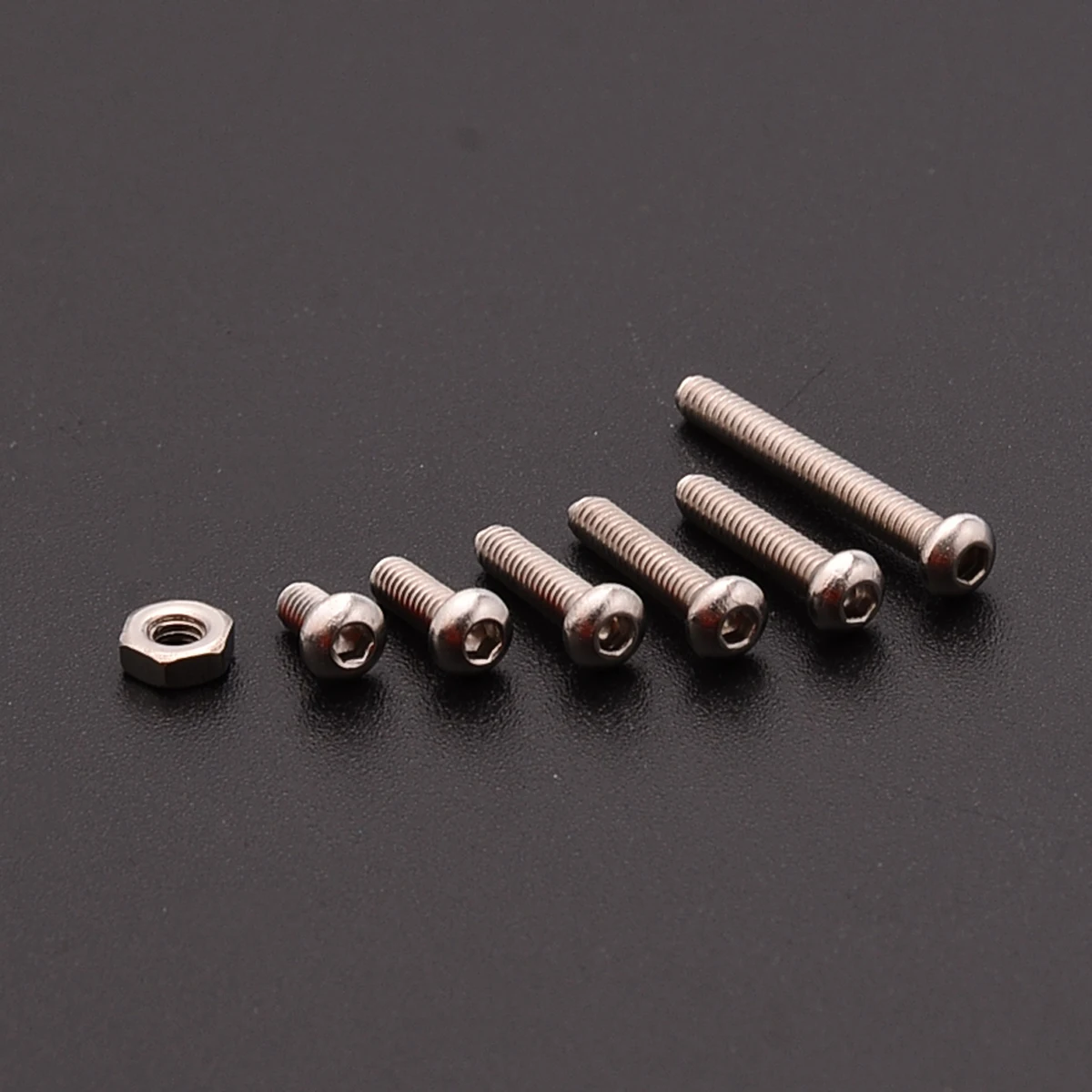 New 230Pcs M2 Stainless Steel Hex Socket Button Head Screw Bolts Nuts Assortment Kit With Box For Hardware Accessories