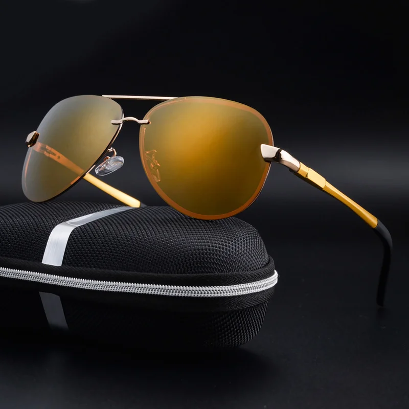 

Fashion Men's Brand Sun Glasses Polarized Sunglasses Men Classic Design All-Fit Mirror Sunglass Night Vision Driving
