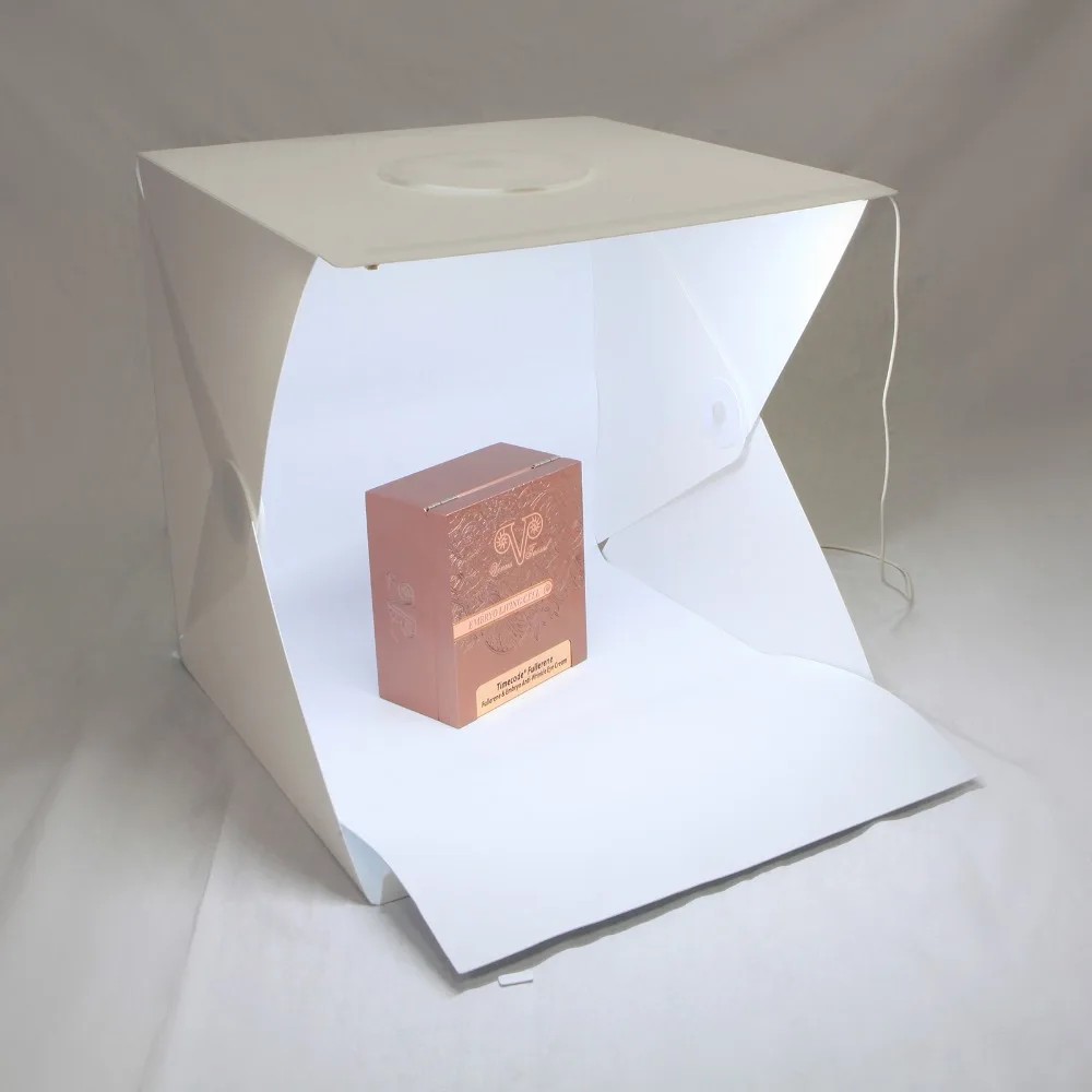 PVC 40x40cm Mini Desktop Shooting Studio Lighting Box Foldable Softbox Photography Studio With SMD LED Light (8)