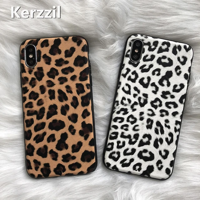 Kerzzil Leopard Matte Silicone Case For iPhone X XR XS Max Soft TPU Cases Cover For iPhone 8 7 6 6s Plus Back Capa