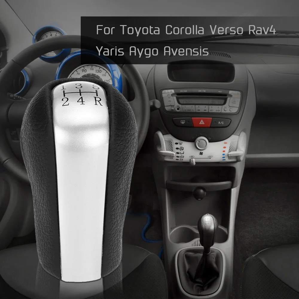 

5 Speed Gear Stick Shift Knob Insert Replacement for Toyota Corolla Verso Rav4 Yaris Aygo Avensis Car-styling Auto Accessories