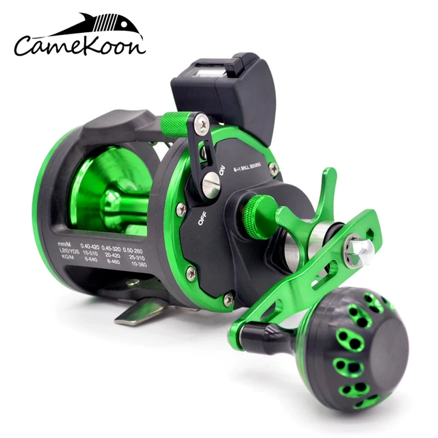 Camekoon Deep Sea Fishing Reel With Line Counter 15kg Drag Power Trolling Reels  Saltwater Big Game Reel - Fishing Reels - AliExpress