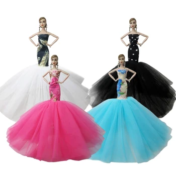 

Besegad Elegant Wedding Party Mermaid Dresses Gown Outfit Clothes Costume Dolls Accessories for Barbie 11.5 inch Girl Dolls Toys