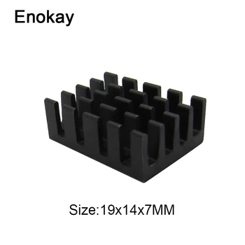 

Wholesale 10 Pieces Adhesive Tapes 19mm x 14mm x 7mm Radiator Cooler Aluminum Hest sink Heatsink