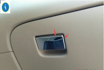 

Yimaautotrims Auto Accessory Copilot Glove Storage Box Handle Sequins Cover Trim 1 pcs For Nissan Qashqai J11 2014 2015 2016 ABS