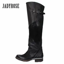 Jady/Новинка года; модные женские сапоги до колена; женские сапоги для верховой езды; сезон осень-зима; обувь на плоской подошве; женские резиновые сапоги на платформе; Botas Mujer