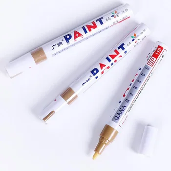 

1 Pcs Novelty DIY Waterproof Paint Marker Pen Gold Ink Student Supplies Marker Craft Work Pen Office Art Supplies Markers