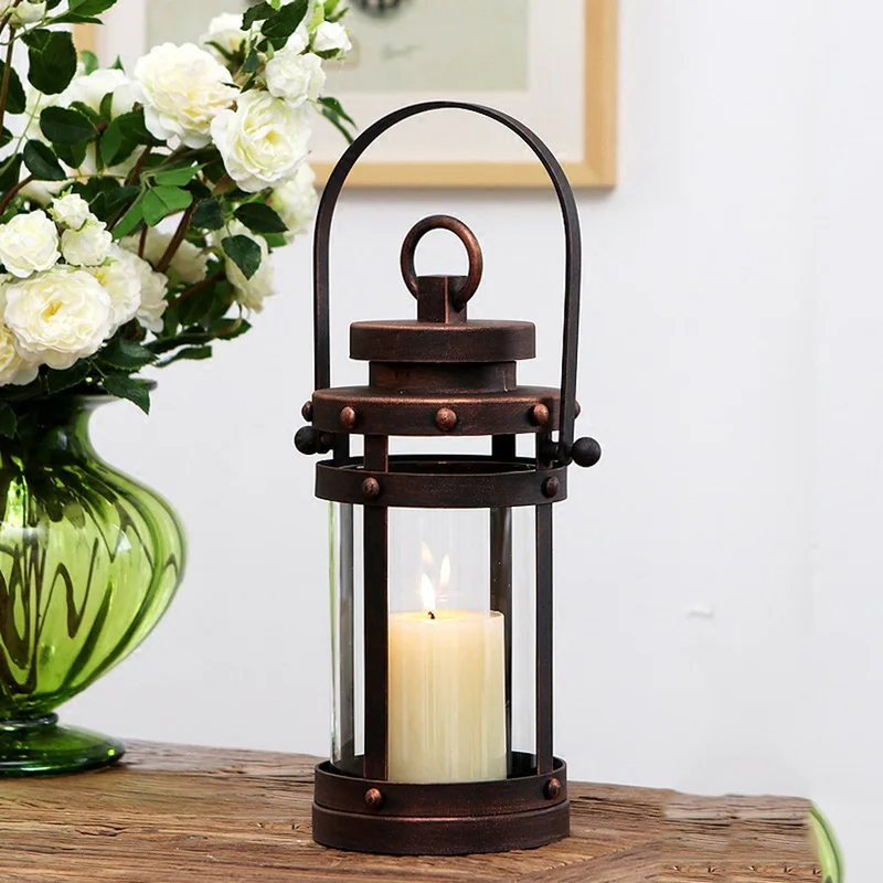 Pinny American Country Retro Candlestick Romantic Metal Candle