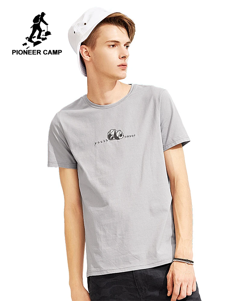 

Pioneer camp new short sleeve t shirt men band clothing casual simple printed t-shirt for men quality t shirts male ADT801070