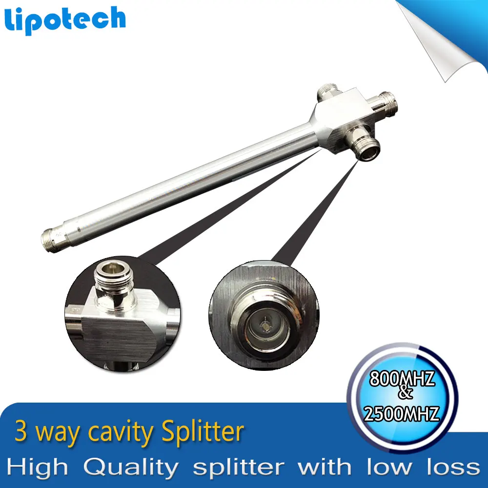 

800-2500mhz 3ways power splitter / divider N Female Connector Cavity Splitter for CDMA GSM PCS AWS 3G 4G LTE Signal Boosters