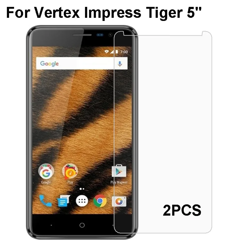 2 шт. закаленное стекло для Vertex Impress Tiger 9H высококачественная пленка